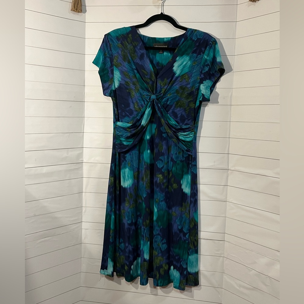 Connected Apparel 16 Blue & Green Dress